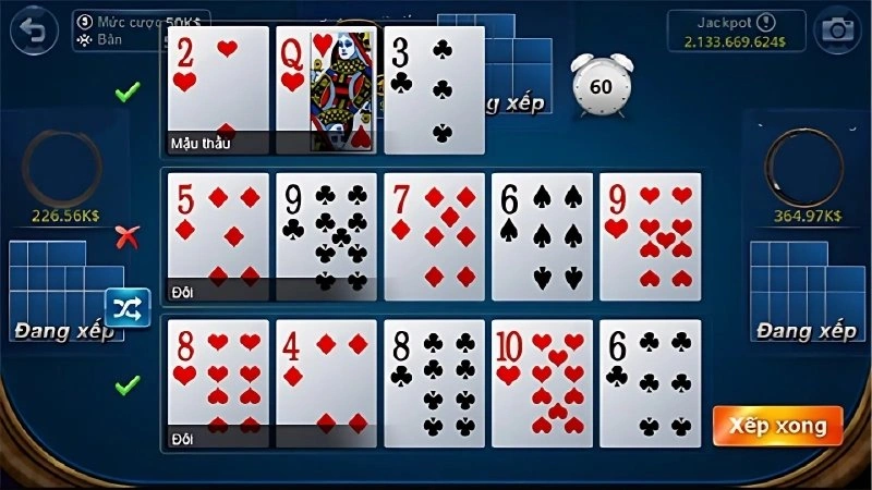 Kinh nghiệm sắp xếp bài hiệu quả trong mậu binh